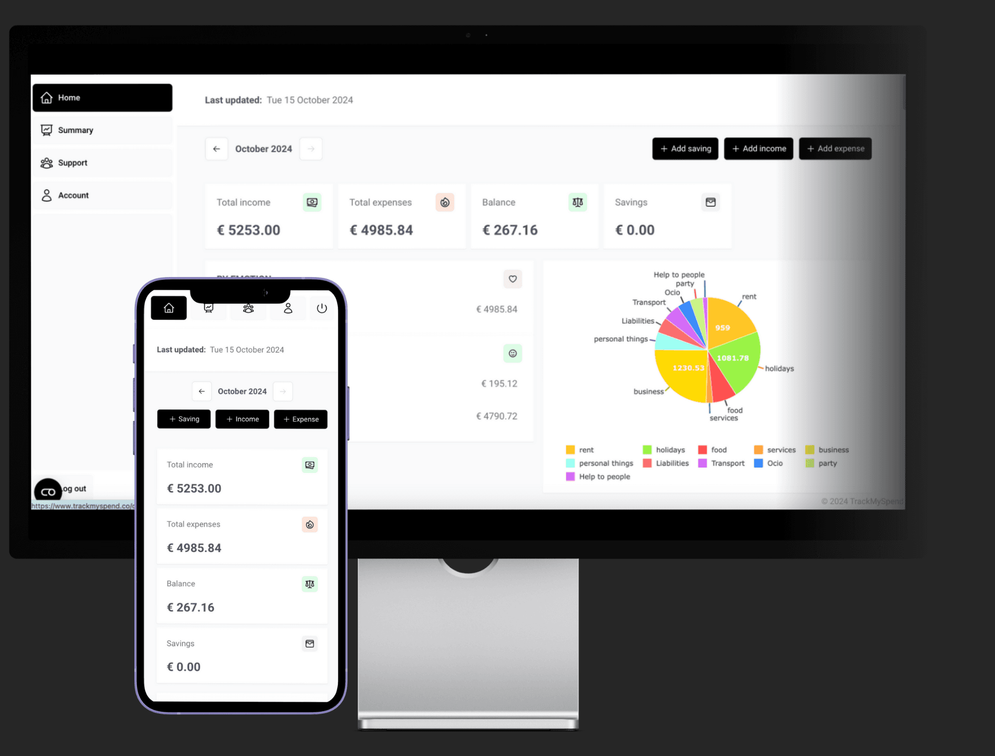 TrackMySpend dashboard preview